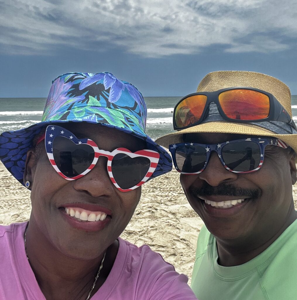 DrB and MrsB on the NC Coastal Beach.